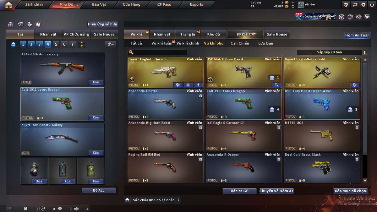 shop acc cf uy tin gia re